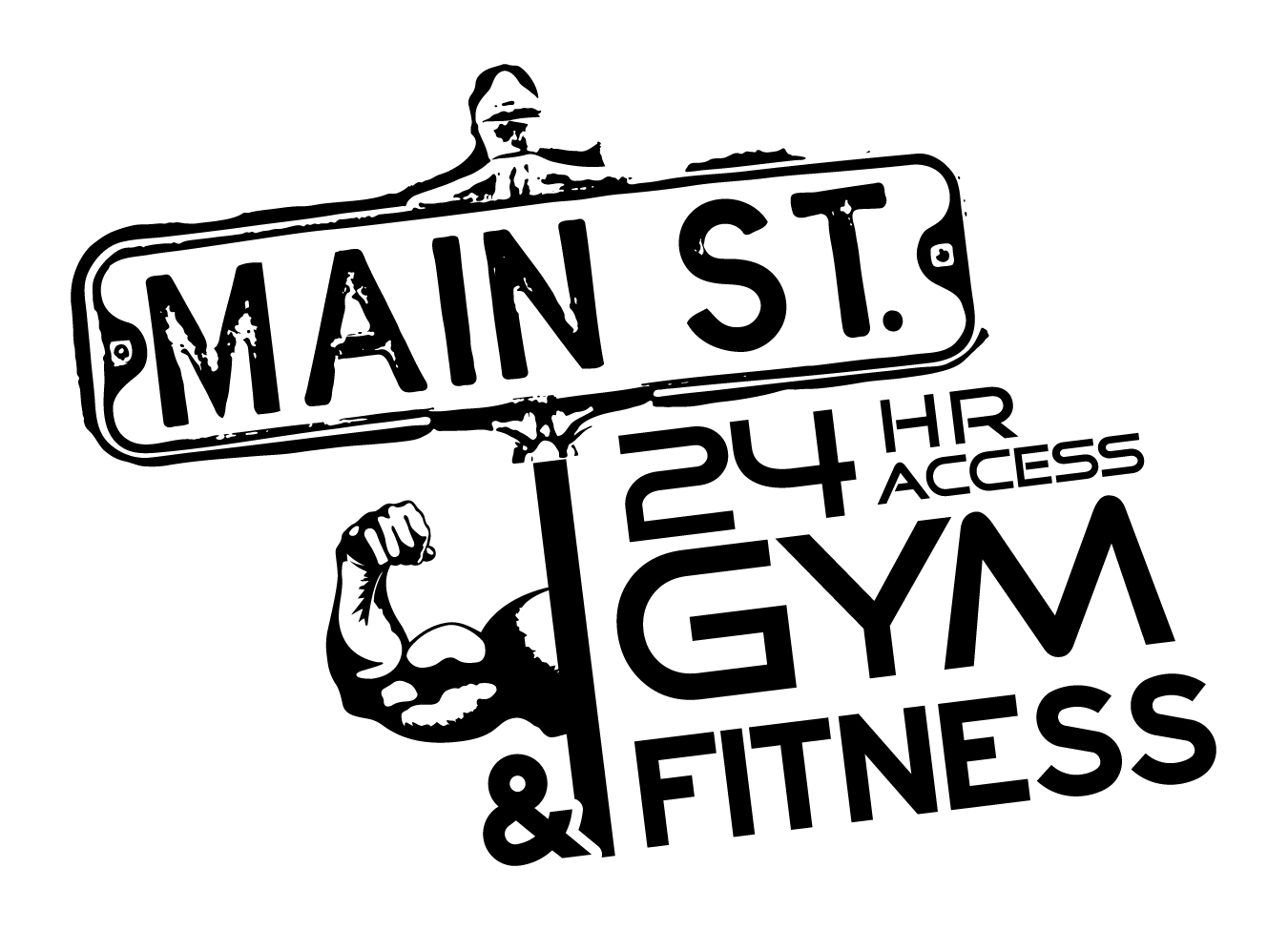 logo for hays main street gym
